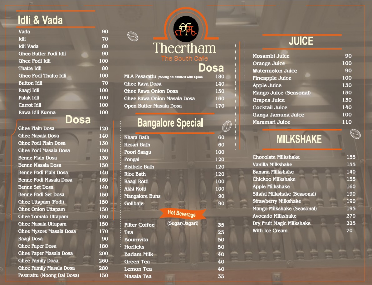 Our Menu